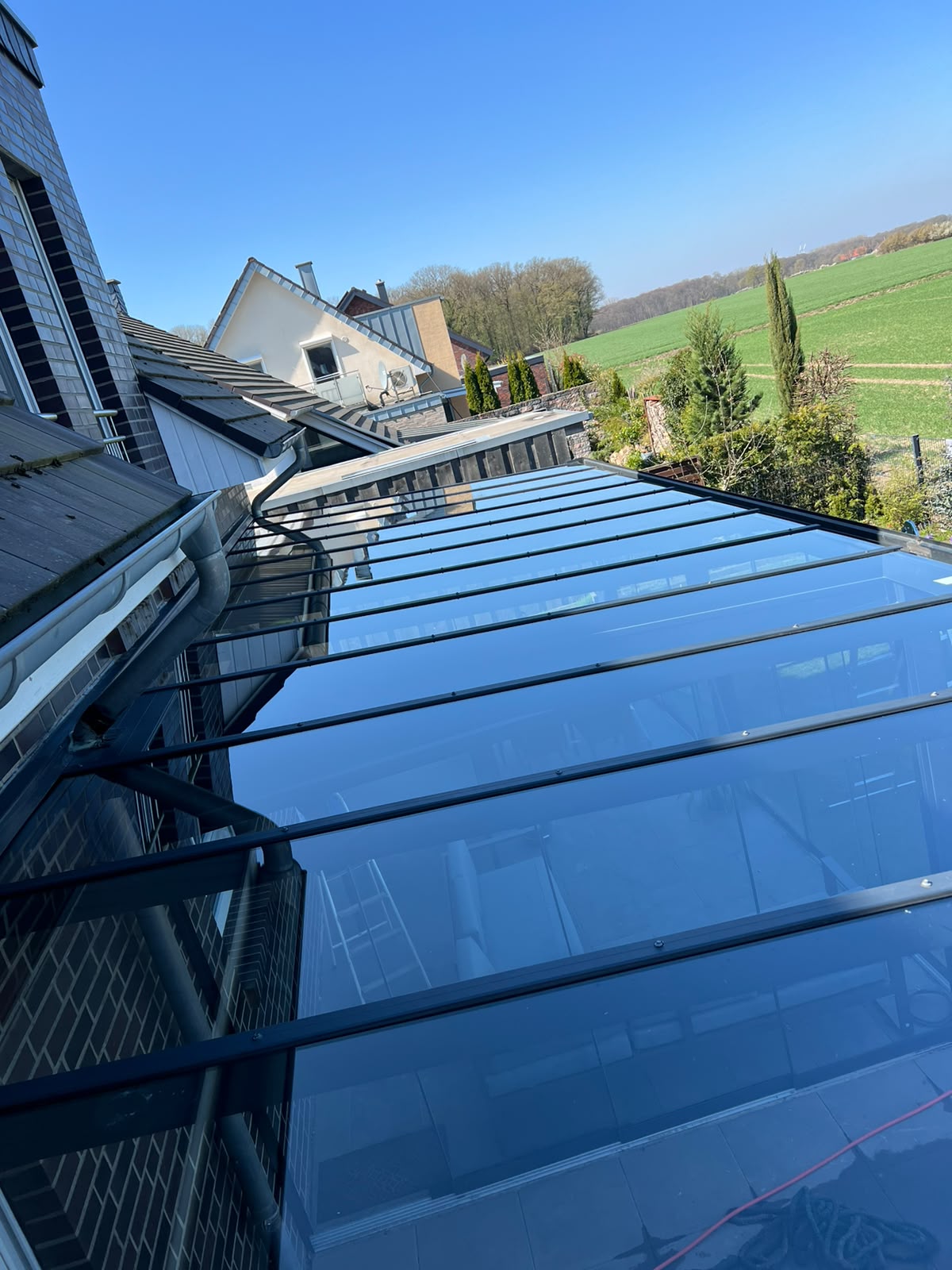 Glasreinigung Terrassendach – Nachher